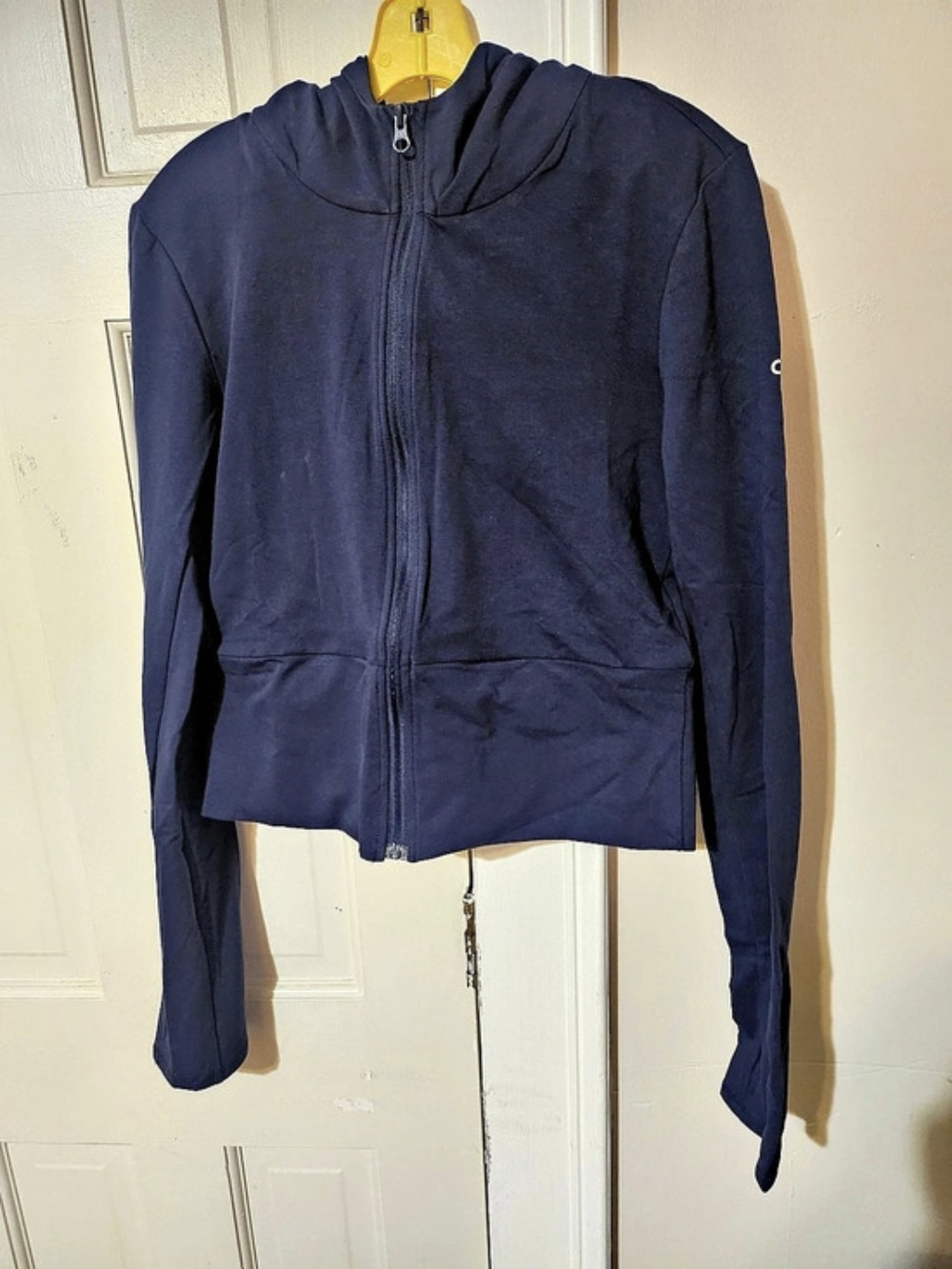 Alo Cropped Hoodie Fitted Jacket-Large
